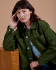 Ripstop Field Coat in Evergreen worn by Alex