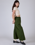 Pleated Pull-On Pants - Evergreen