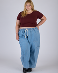 Cropped Baby Tee - Red Wine