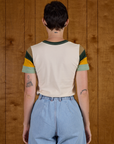Back view of Calypso Tee in Off White Multi on Alex