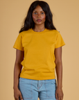 The Organic Vintage Tee - Mustard Yellow