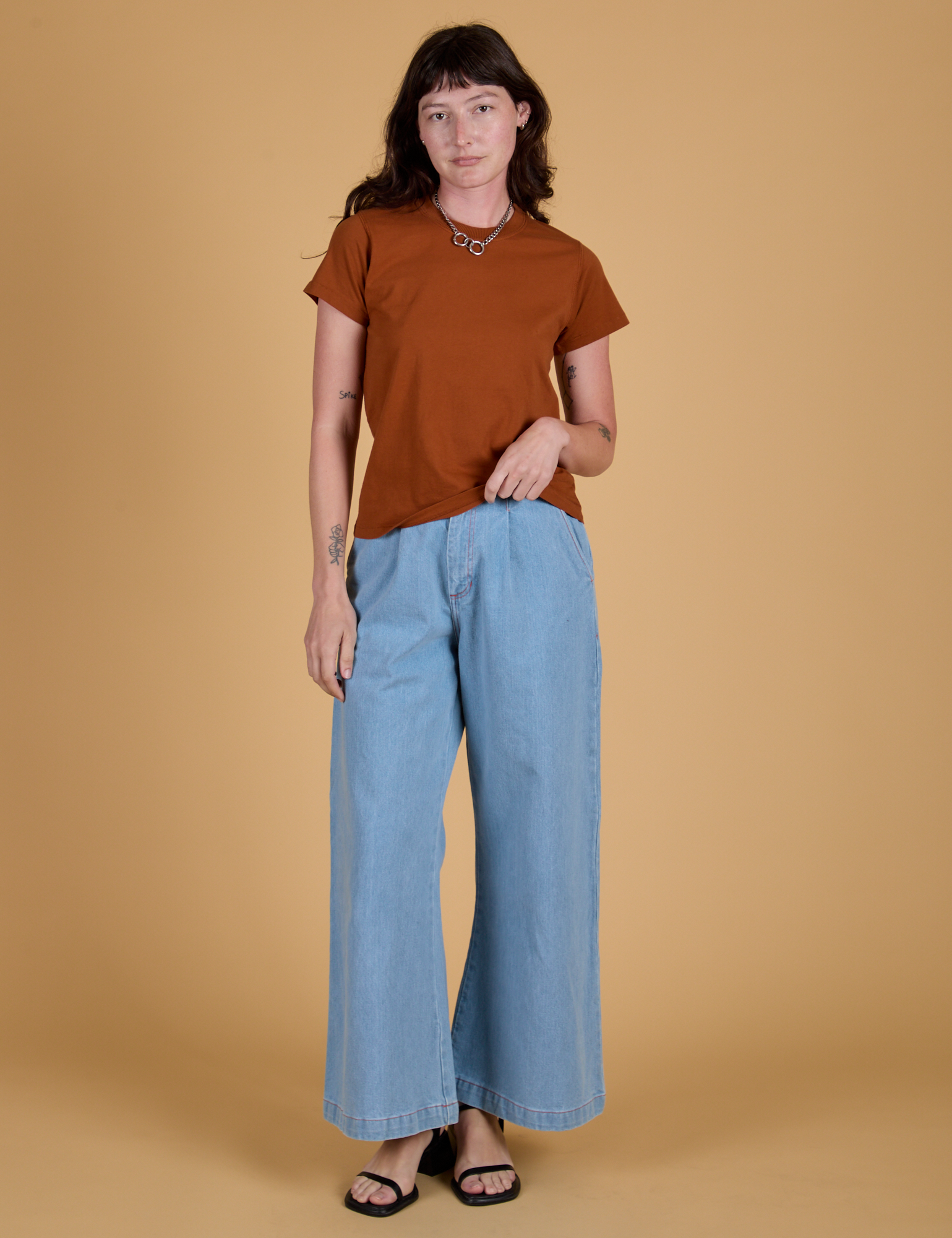 The Organic Vintage Tee - Burnt Terracotta