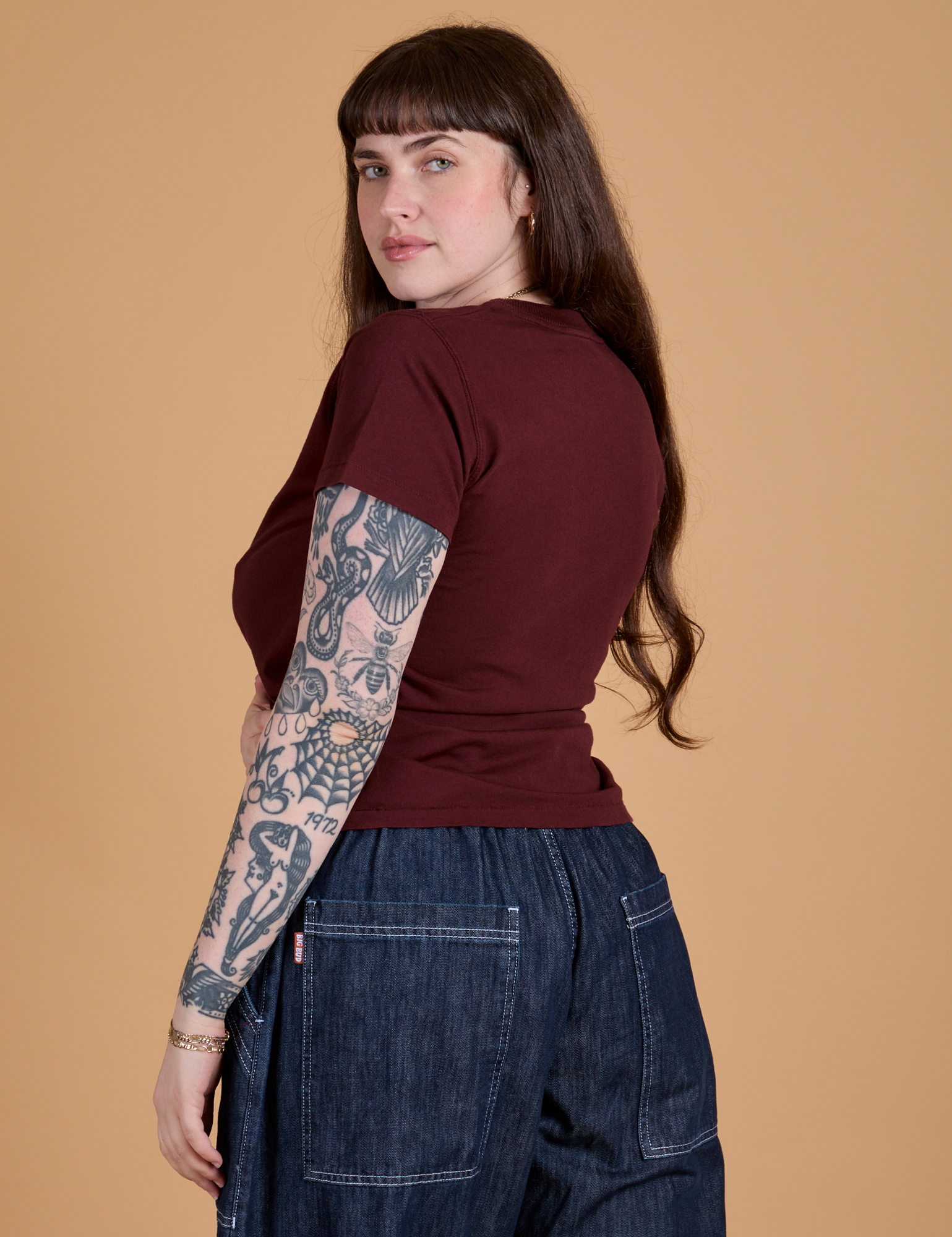 The Organic Vintage Tee - Red Wine
