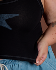 Icon Cropped Tank - Black Star