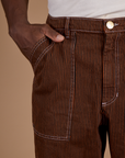 Railroad Denim Work Pants - Burnt Terracotta Overdye