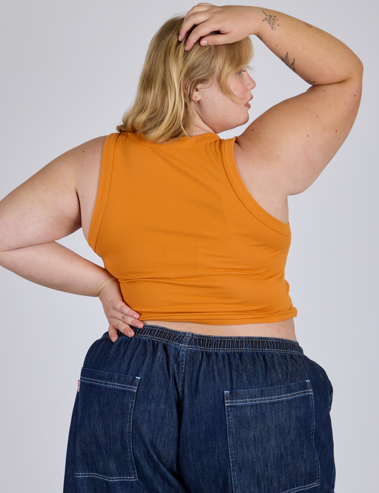Cropped Tank Top - Creamsicle Orange