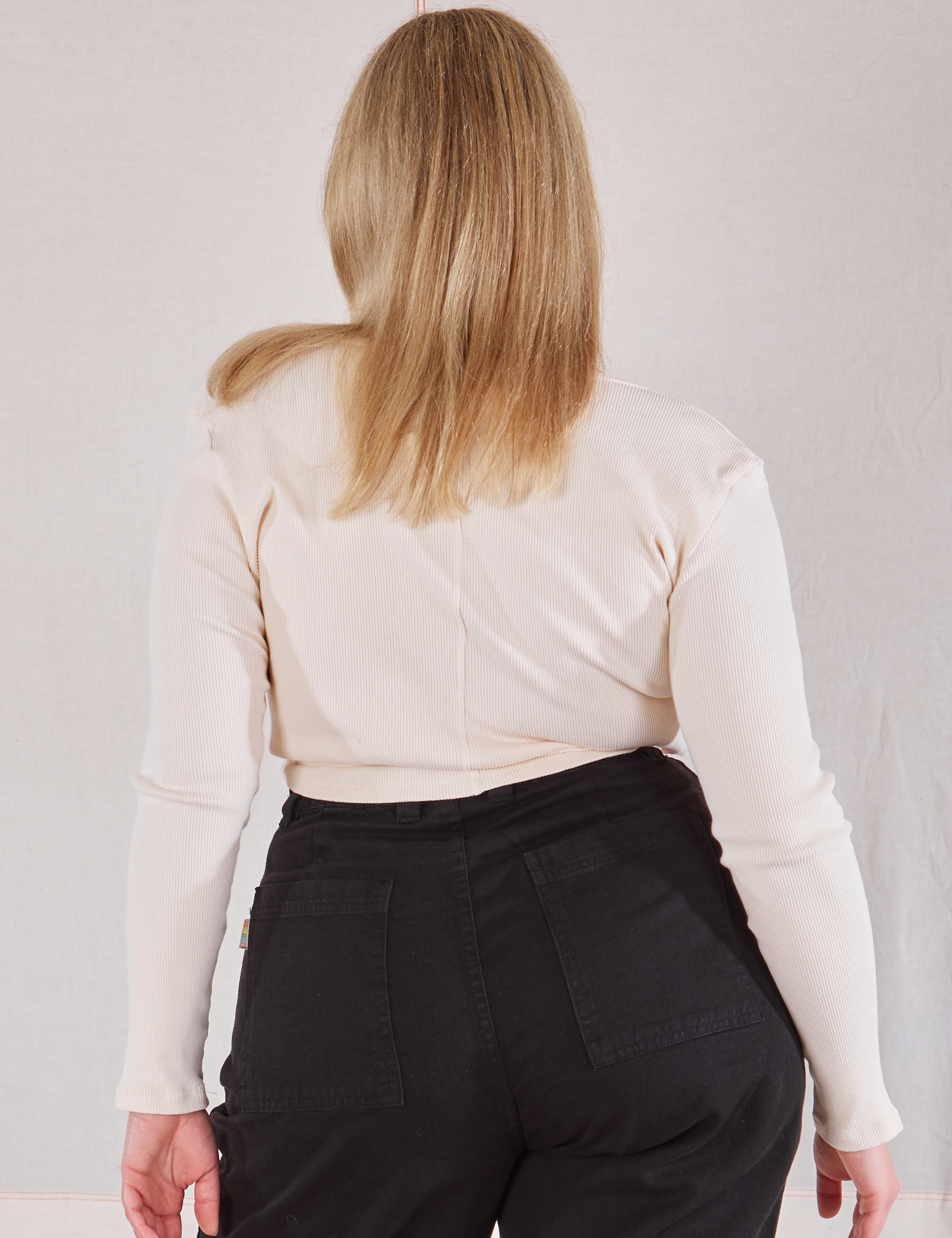 Wrap Top in Vintage Tee Off-White back view on Lish