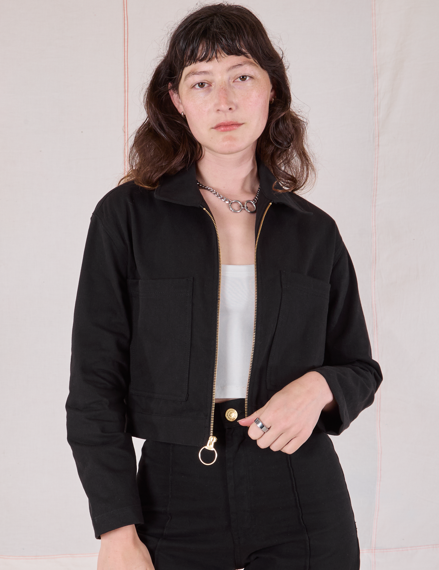 Mechanic Jacket in Basic Black on Alex