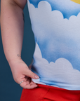 Airbrush Moon Vintage Tee close up on Ashley