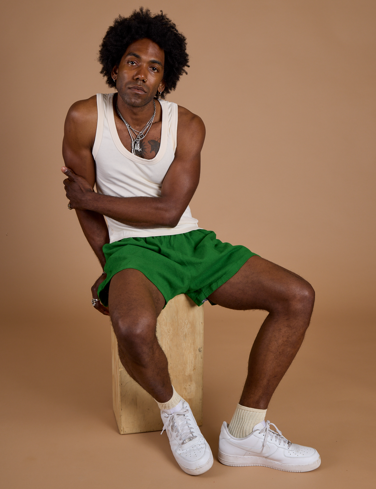 TRY-A-STYLE - Athletic Shorts - Forest Green *FINAL SALE*