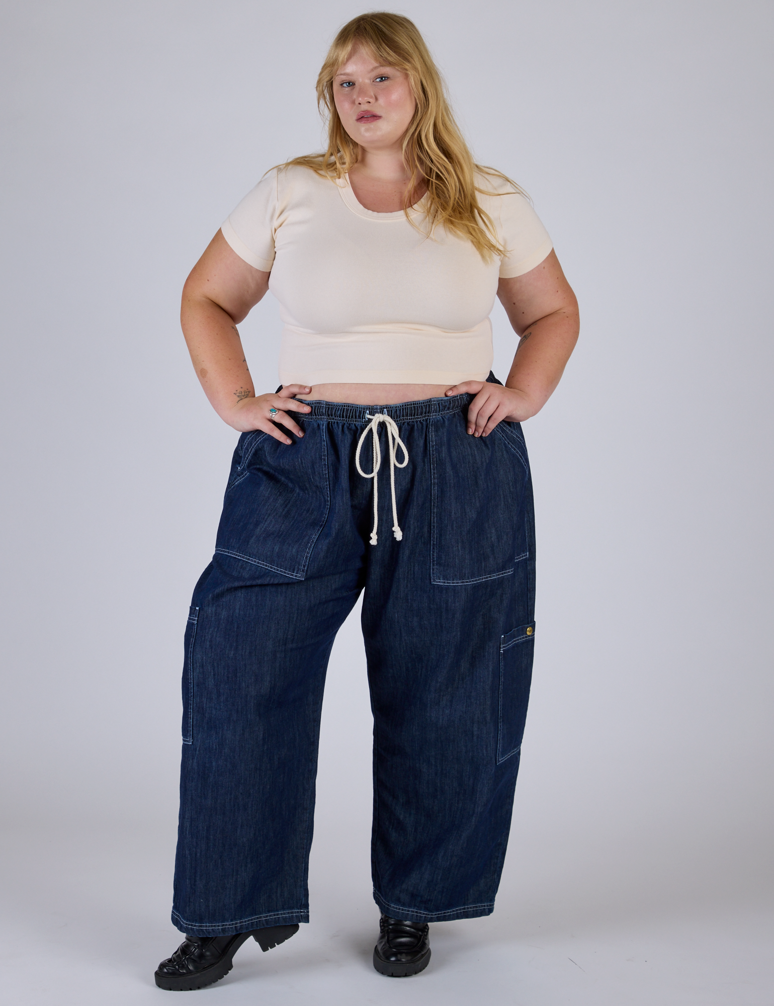 Cropped Baby Tee - Vintage Off-White