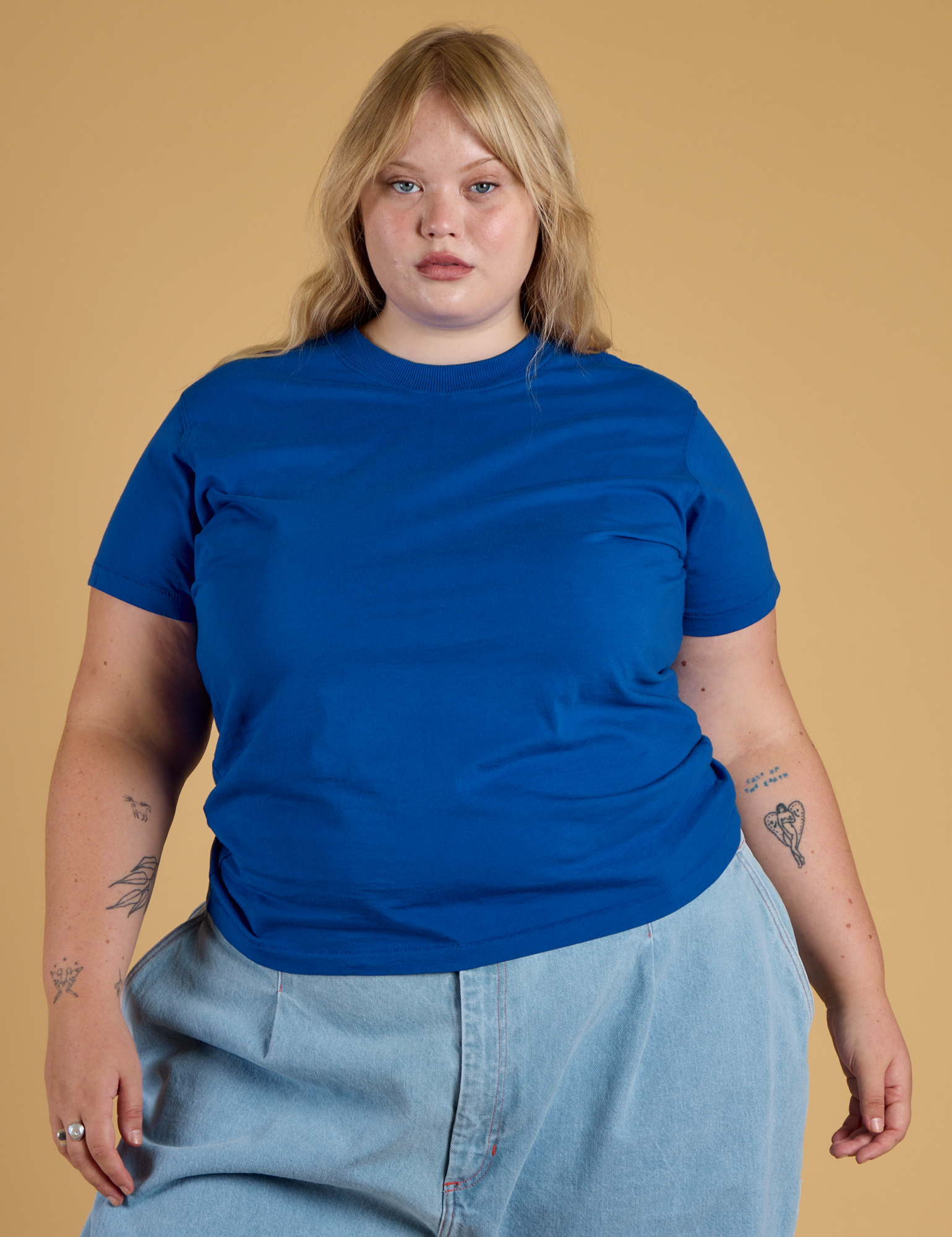 The Organic Vintage Tee - Royal Blue