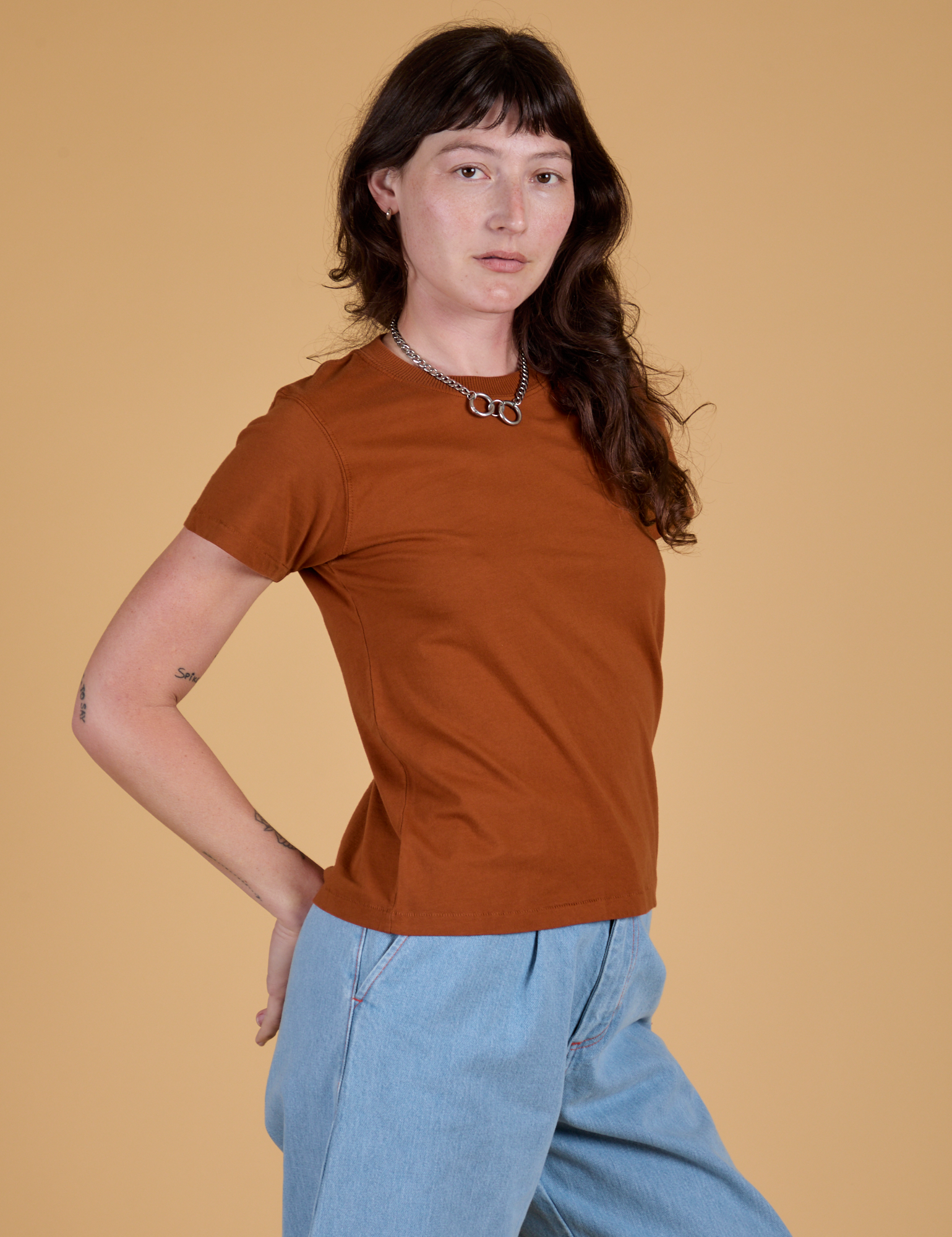 The Organic Vintage Tee - Burnt Terracotta