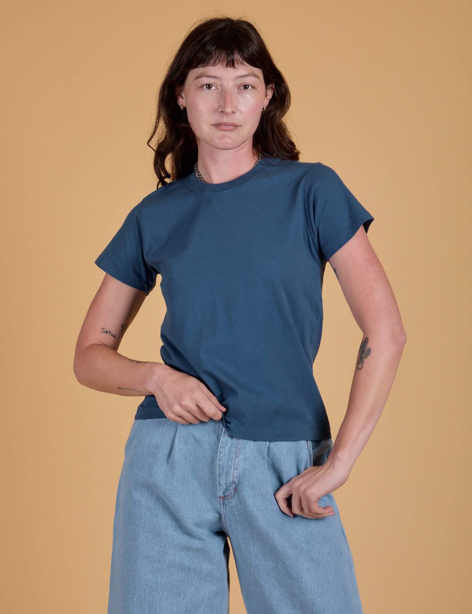 The Organic Vintage Tee - French Blue