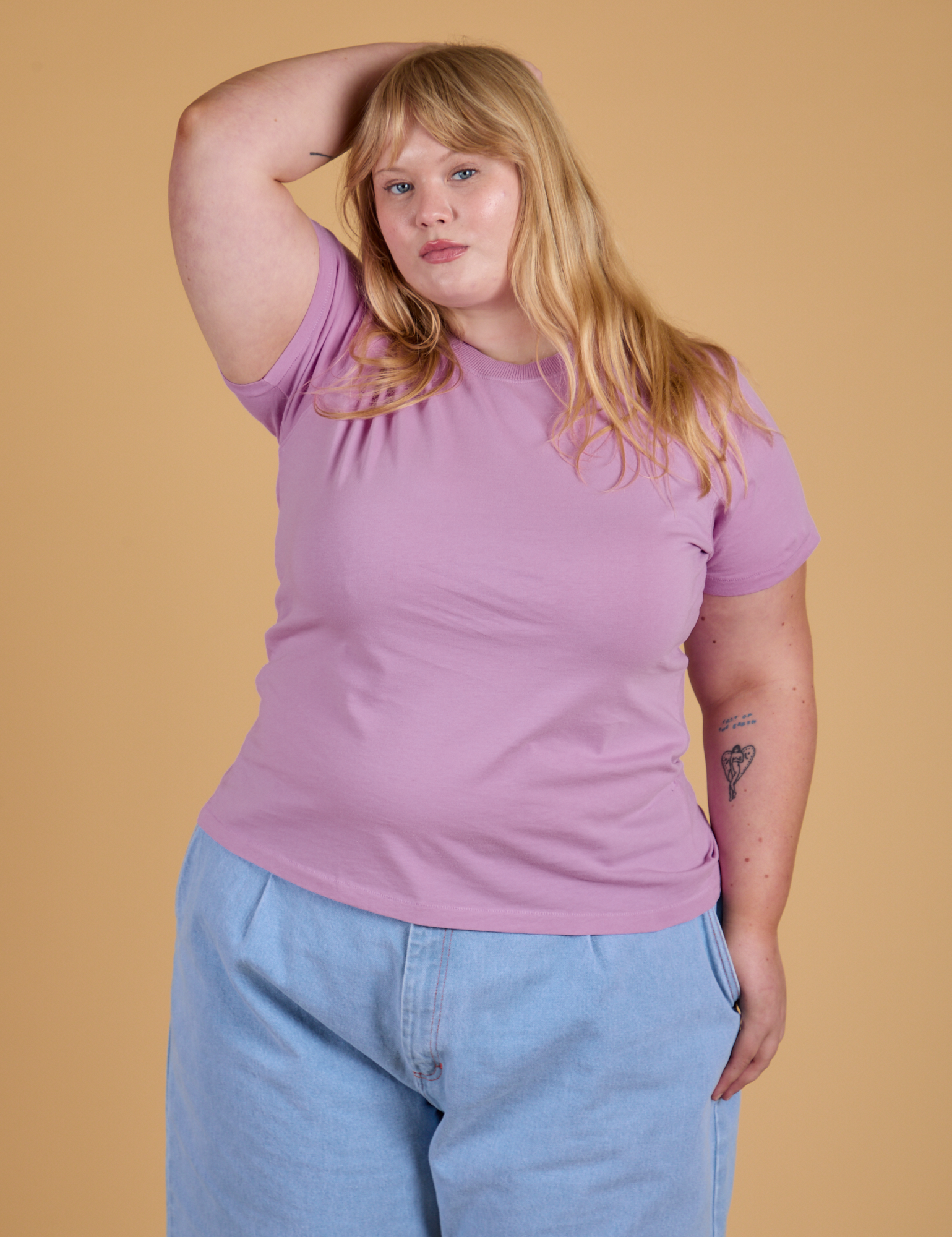 The Organic Vintage Tee - Lilac Purple