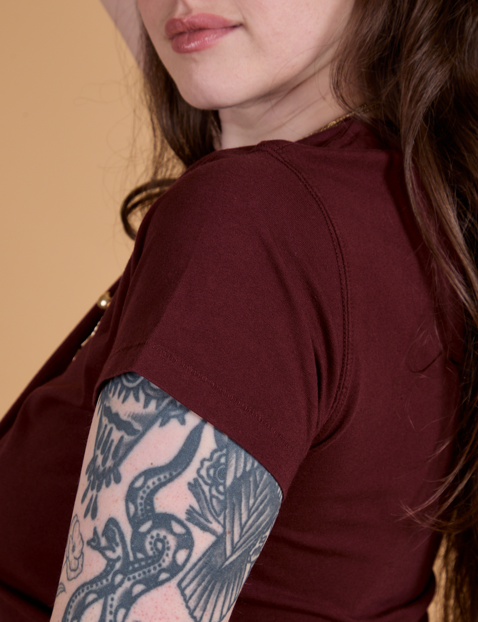 The Organic Vintage Tee - Red Wine
