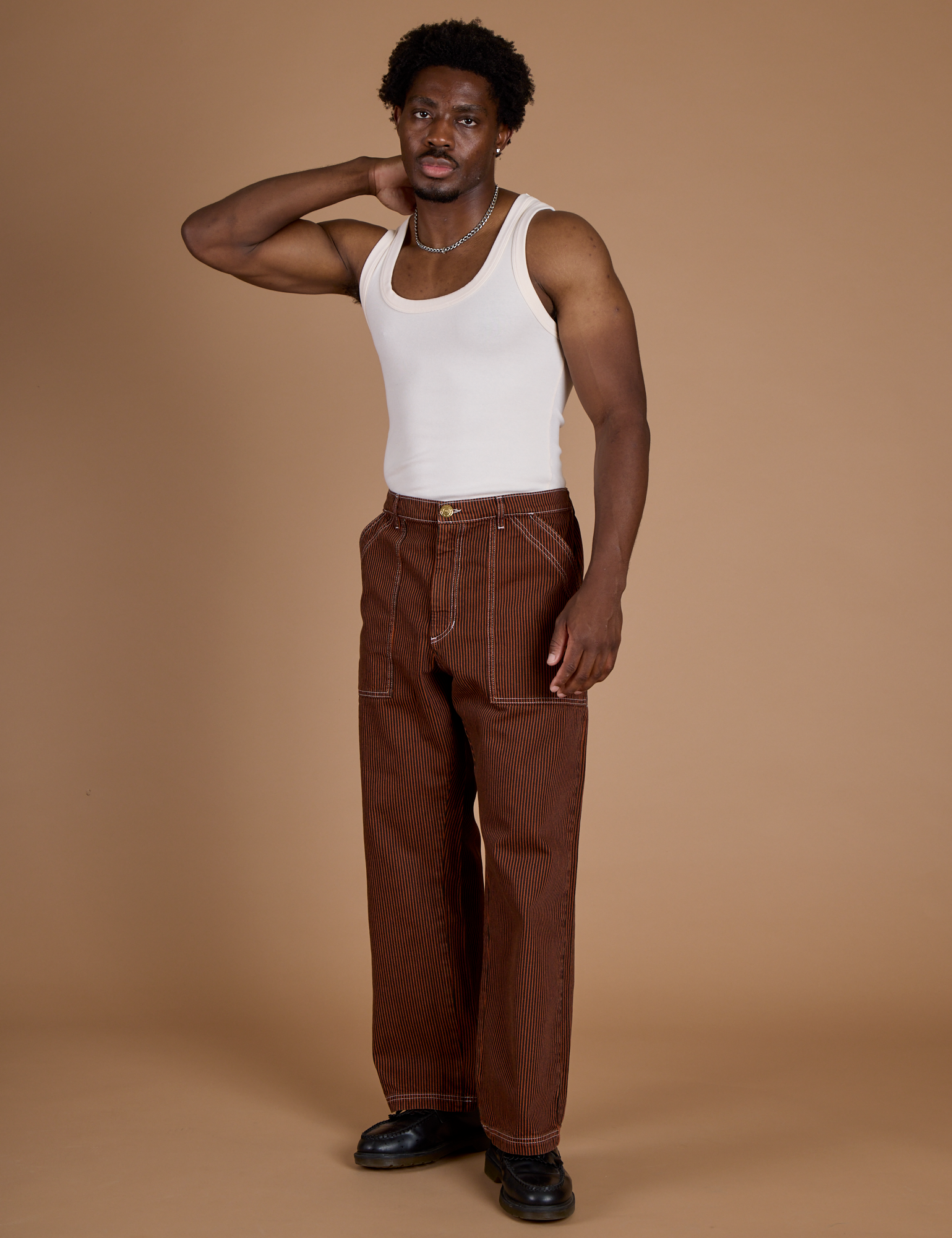 Railroad Denim Work Pants - Burnt Terracotta Overdye