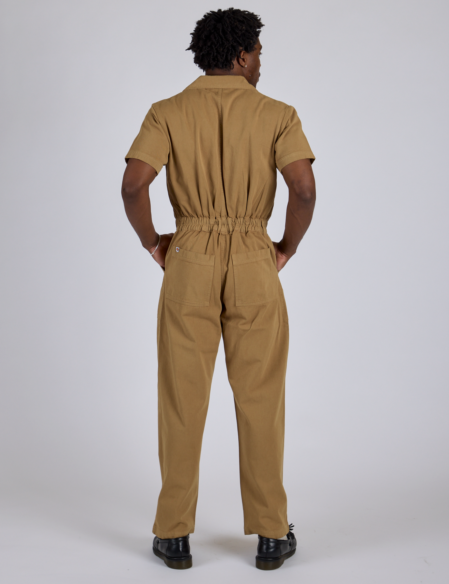Short Sleeve Jumpsuit - Desert Brown