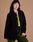 Ripstop Field Coat in Basic Black on Alex