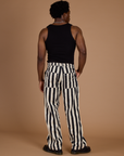 Black Stripe Work Pants - Natural