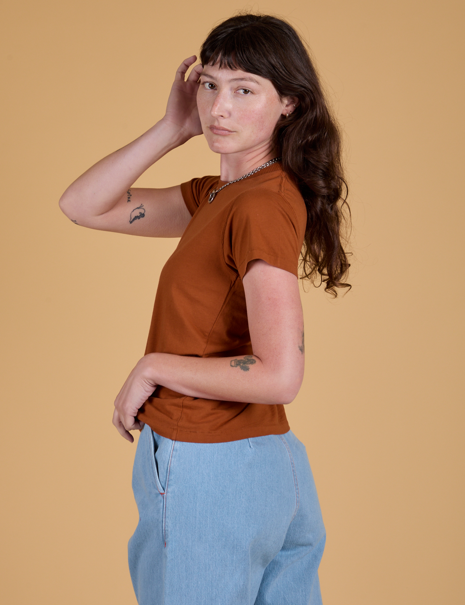 The Organic Vintage Tee - Burnt Terracotta