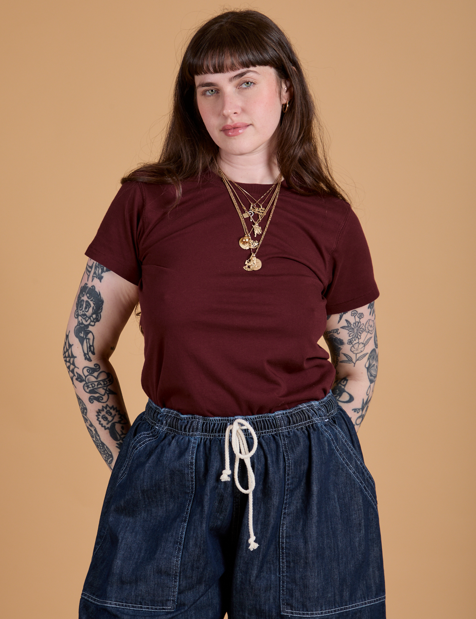 The Organic Vintage Tee - Red Wine