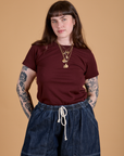 The Organic Vintage Tee - Red Wine