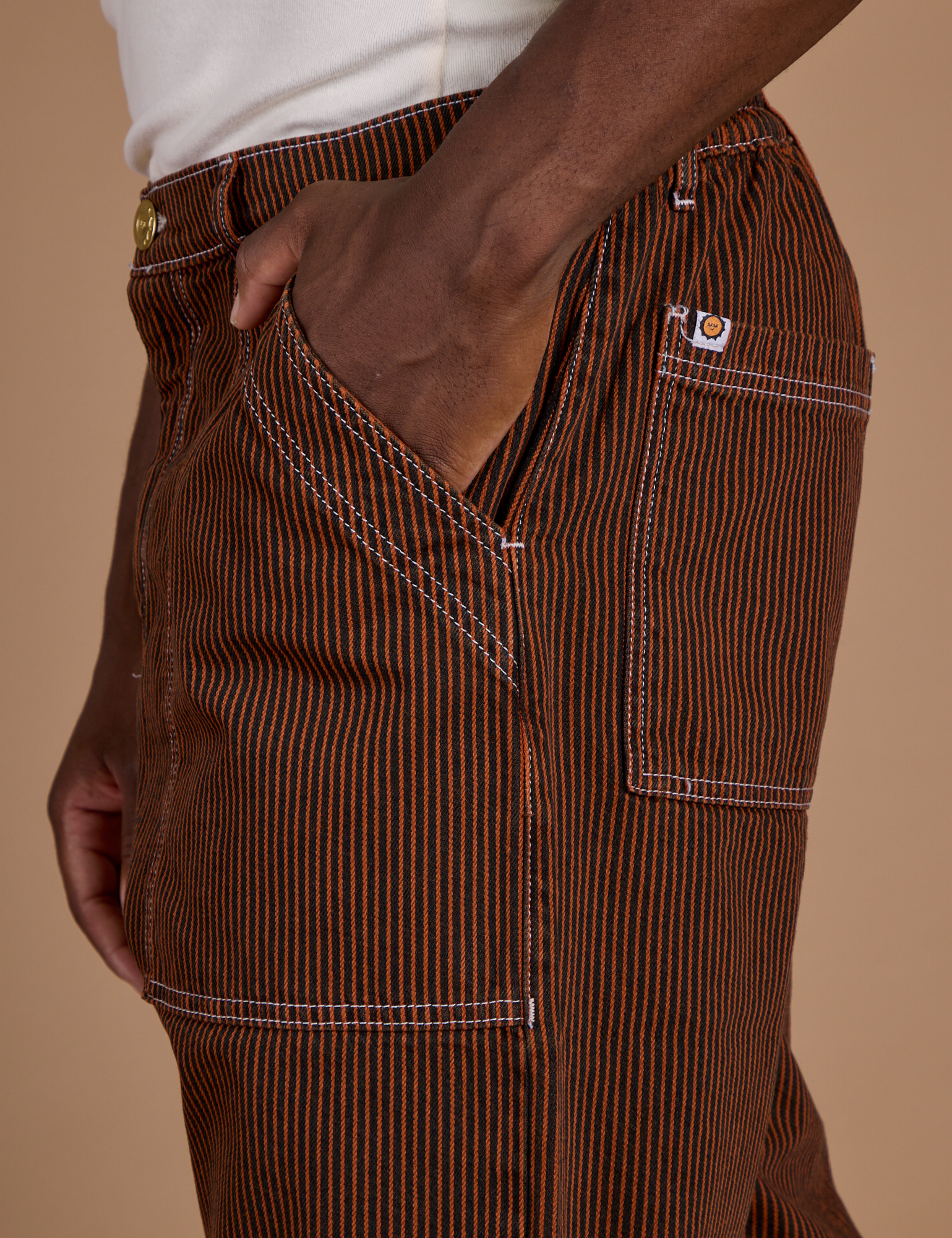 Railroad Denim Work Pants - Burnt Terracotta Overdye