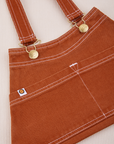 Overall Handbag in Burnt Terracotta laid flat