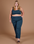 Juliet is Action Pants in Lagoon and Mini Tank in Lagoon