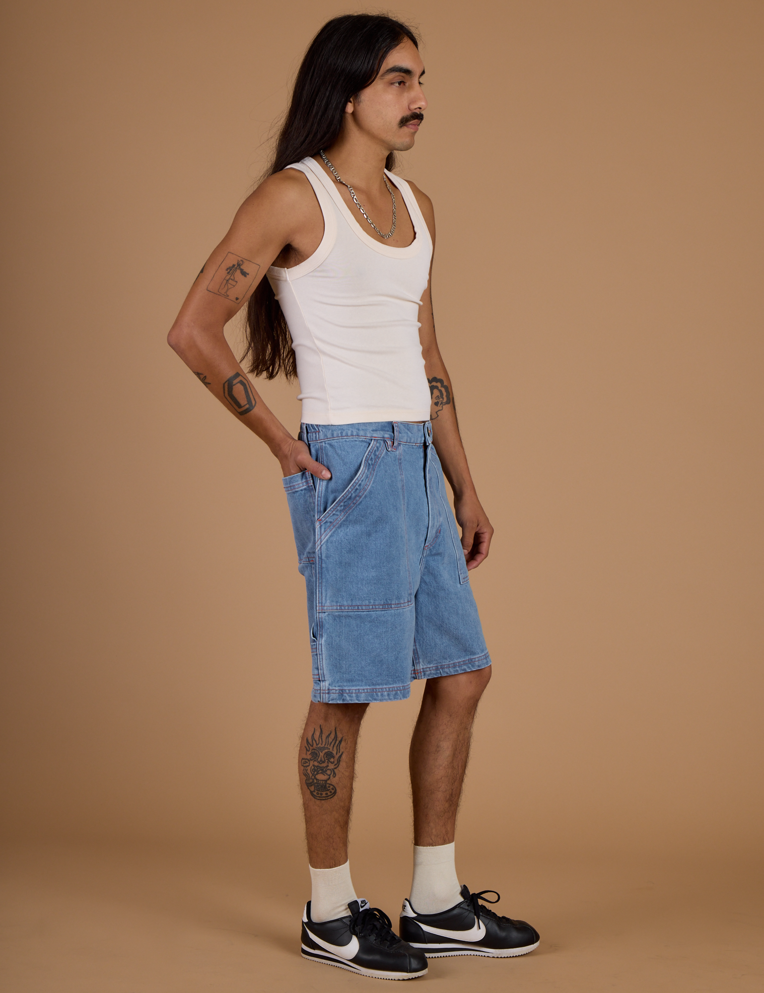 Carpenter Shorts - Medium Wash