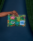 Pond Party Printed Pencil Pouch held by model