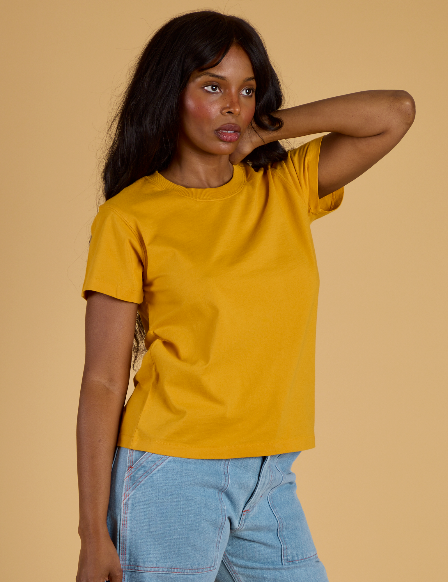 The Organic Vintage Tee - Mustard Yellow