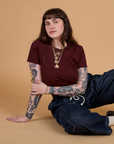 The Organic Vintage Tee - Red Wine
