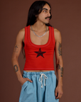 Icon Cropped Tank - Red Star