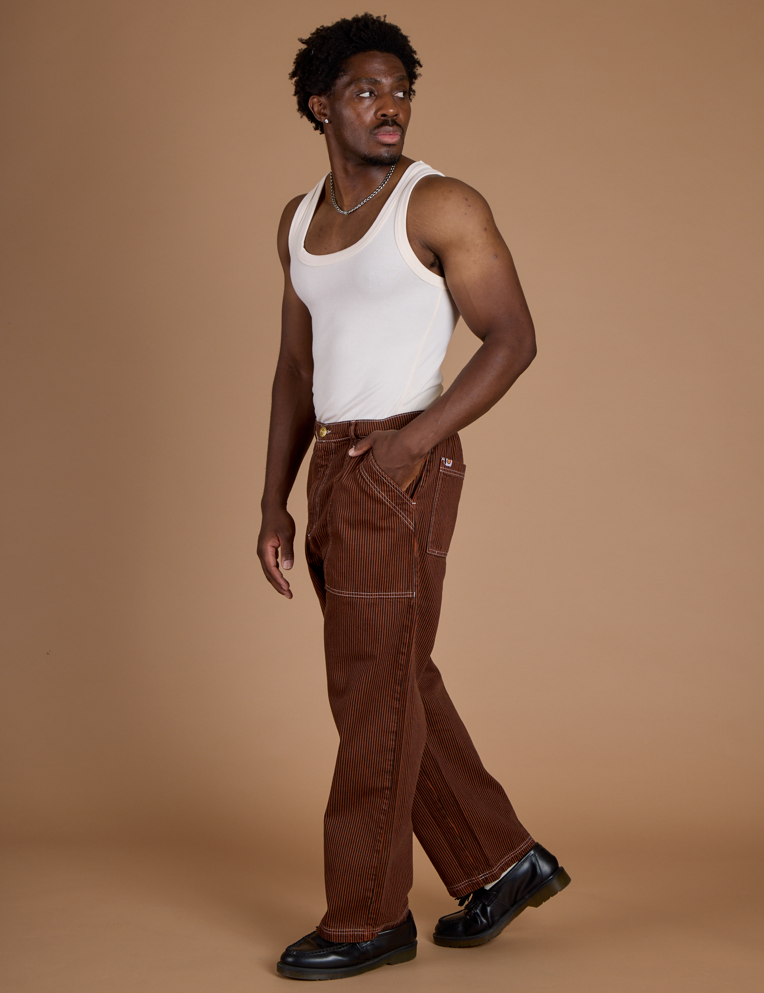 Railroad Denim Work Pants - Burnt Terracotta Overdye
