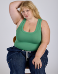 Cropped Tank Top in Seafoam Green worn by Juliet