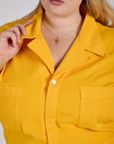 Short Sleeve Jumpsuit - Sunshine Yellow