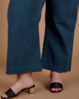 Action Pants in Lagoon pant leg close up on Juliet