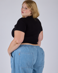 Cropped Baby Tee - Basic Black