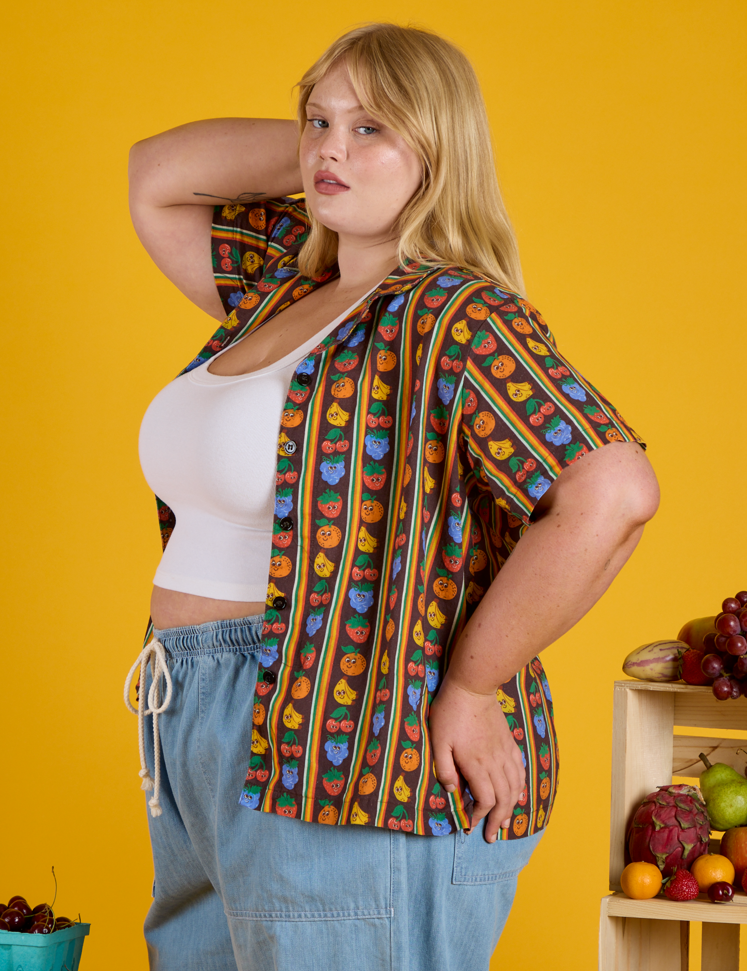 Fruit Fantasy Pantry Button-Up