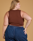 Mini Tank in Fudgesicle Brown back view on Juliet