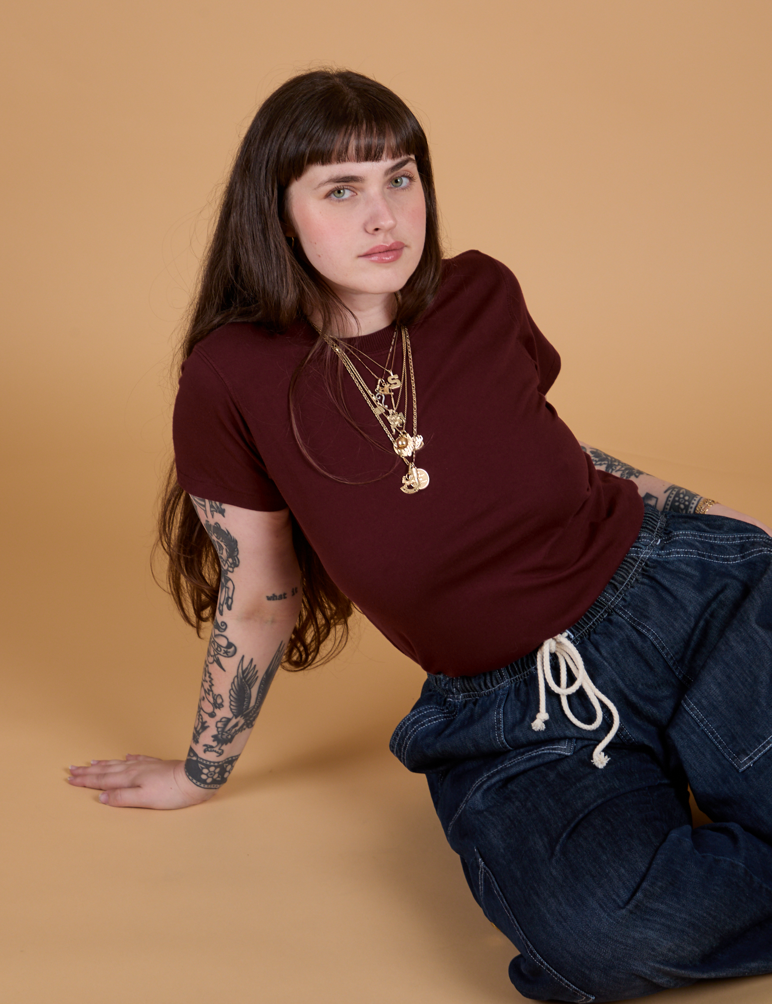 The Organic Vintage Tee - Red Wine