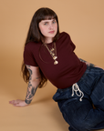 The Organic Vintage Tee - Red Wine