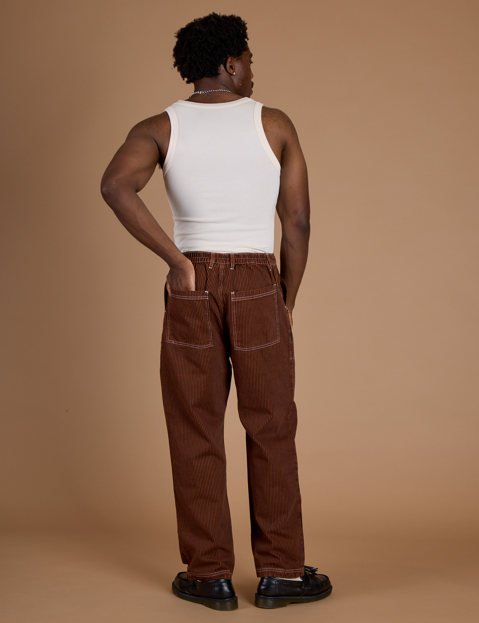 Railroad Denim Work Pants - Burnt Terracotta Overdye