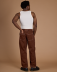 Railroad Denim Work Pants - Burnt Terracotta Overdye