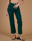 Black Stripe Work Pants - Hunter Green