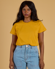 The Organic Vintage Tee - Mustard Yellow