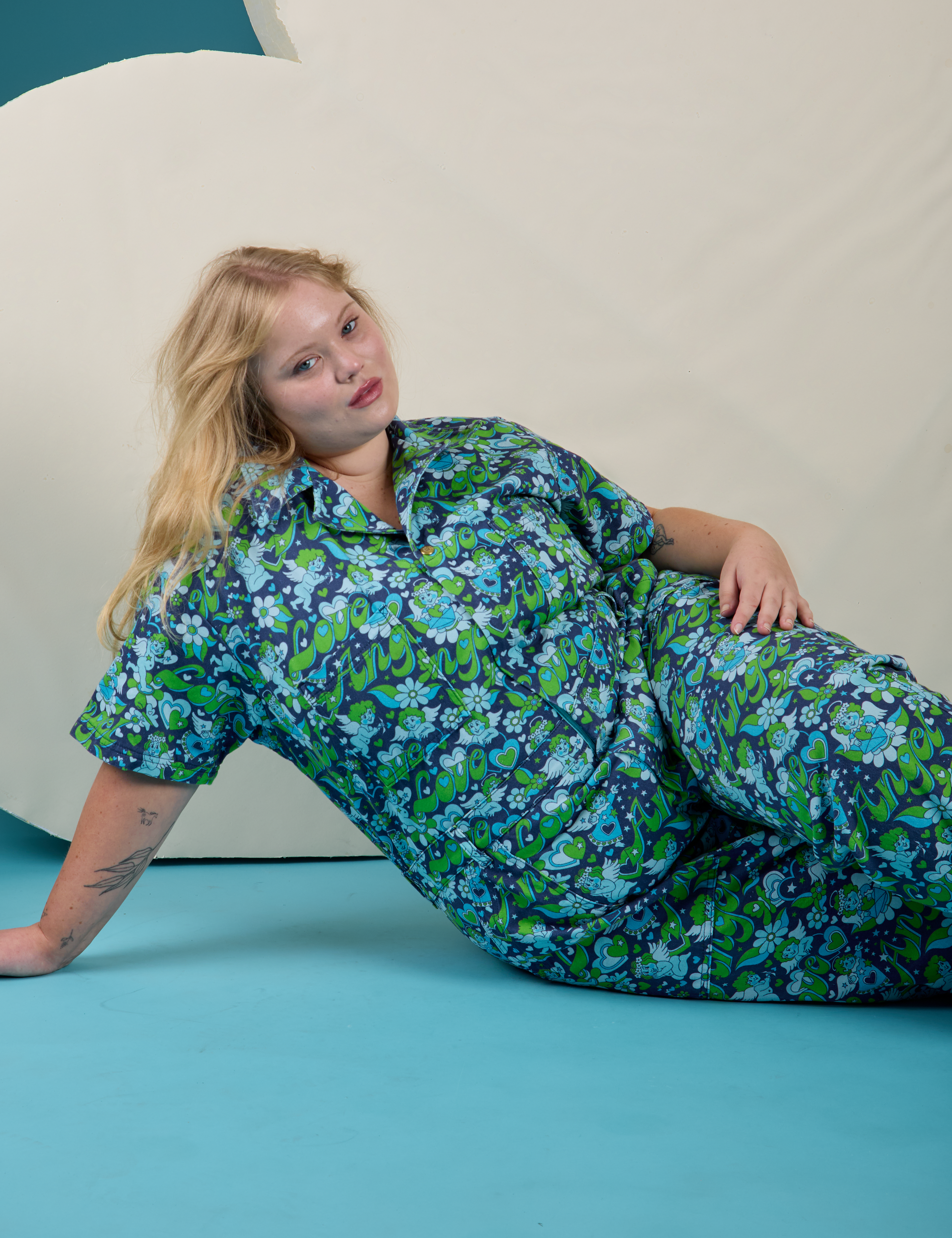 Angel Print Jumpsuit on Juliet