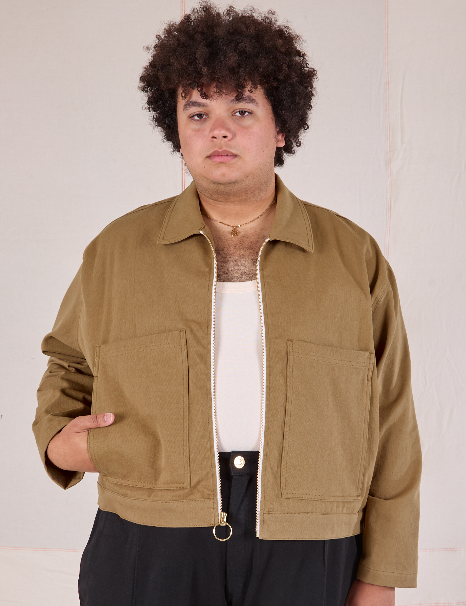 Mechanic Jacket in Desert Brown on Miguel
